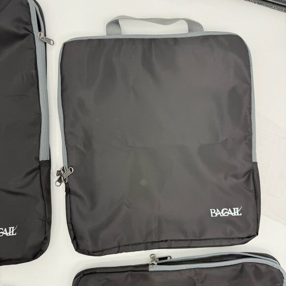 BAGAIL 4 Set Compression Bags Packing Cubes Black Travel Accessory Expandable - Picture 7 of 9